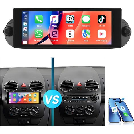 Pour VW New Beetle 2001-2010 Android 14 Autoradio Carplay GPS RDS WiFi 2+64G