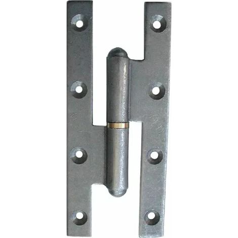 Paumelle renforcée acier Brut bouts carrés- FAURE et Fils - 140 x 60 mm - Gauche