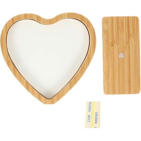 Cadre Photo Décoratif Cœur Magnétique en Bambou pour Bureau (1/5)