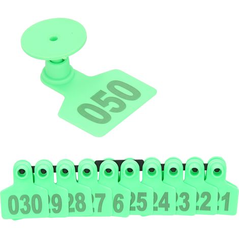 Étiquettes auriculaires numérotées pour l'identification des animaux de ferme (1/5)