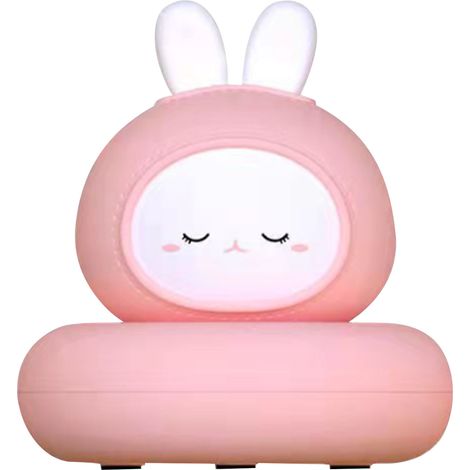 Wiederaufladbares Hasen-Nachtlicht mit Touch-Steuerung, sanftes Licht für Babyzimmer oder Zuhause, 5 V DC, ABS-Silikon, 3 Helligkeitsstufen, LED (1/4)