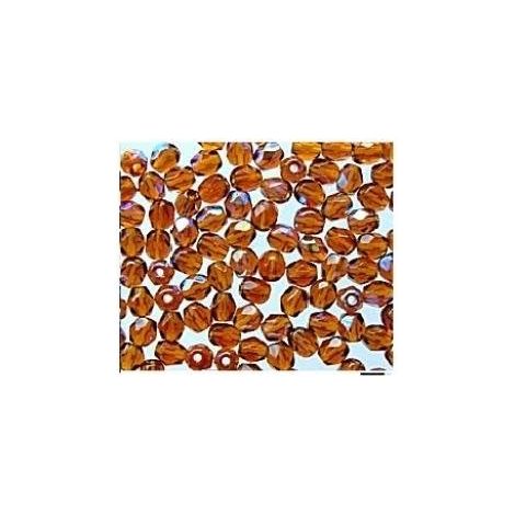 4 mm tondo sfaccettato perle di vetro marrone 2046 AB Qty 1