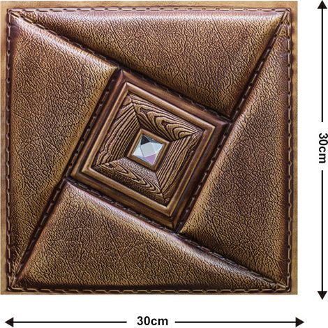 5 Pièces Autocollants muraux 3D autocollants pour chambre à coucher - Papier peint mousse décoratif pour fond de mur (1/2)