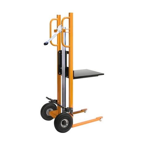 Protaurus Hubkarre mit Plattform 150kg Tragkraft Luftbereifung
