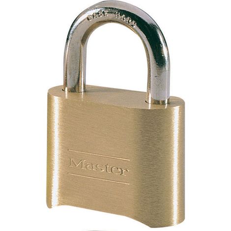 Master Lock 175EURD Zertifiziertes Zahlenschloss mit massivem Gehäuse, Gold, 7,5 x 5,1 x 2,4 cm (1/5)
