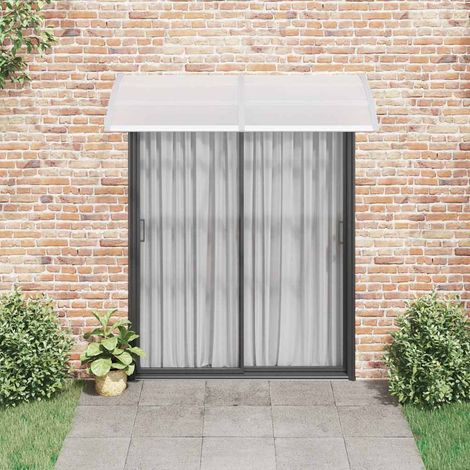 Auvent Marquise de porte, Store Banne pour porte, Gris 200 x 100 cm PC OIB9367E (1/5)