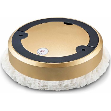 Aspirateur robot universel mince et fin, idéal pour les poils d'animaux, finition or. Nettoyage automatique et détection d'obstacles. (1/5)