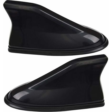 RHG 2PCS Antenne Toit Qashqai, Universal Auto Voiture Plastique Aileron de Requin en Forme de Base Antenne pour Voiture Antenne Radio FM avec Base Adhésive Etanche - Noir