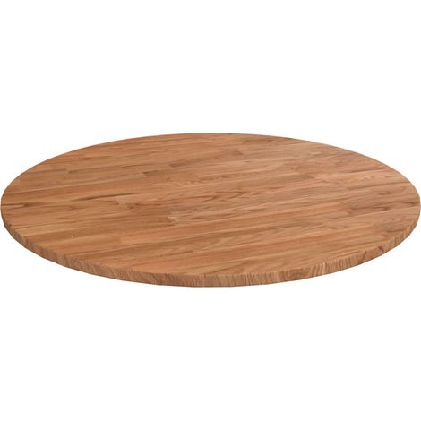 Round Table Top Light Brown Ø50x1.5 cm Treated Solid Wood Oak vidaXL