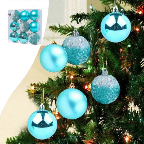 Boules décoratives de Noël noires en forme de bol, 9 pièces, 6 cm (2,36 pouces), en plastique incassable, pour sapin de Noël et décorations de mariage. (1/5)