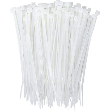 Kabelbinder, 510er-Packung, sortiert, 25 cm lange Kabelbinder, verstellbar, selbstsichernd, verschiedene Größen, extrem strapazierfähige Nylon-Kabelbinder, inklusive Kabelhalterung. (weiß)