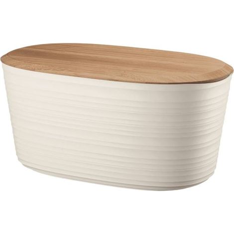Cesta de pan con tapa y tabla de cortar en bambú 392x232x190