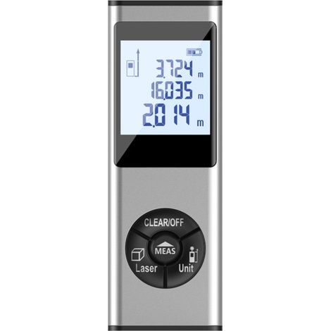 Télémètre portable, mesure de distance, de surface et de volume, appareil de topographie de bâtiments, écran LCD rétroéclairé (1/5)