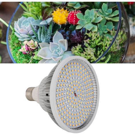 Lampe d'appoint LED E27 200 LED à spectre complet pour plantes succulentes, plantes d'intérieur en pot et semis. (1/5)
