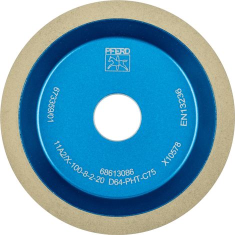 PFERD TOOLS Diamant-Schleifscheibe Kunstharz 11A2/60° PHT 125 mm D64 (fein) Trockenschliff