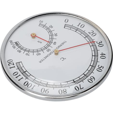 Thermo-hygromètre 2 en 1 0-120 °C pour sauna, haute précision, échelle claire, hygromètre mécanique d'intérieur. (1/5)