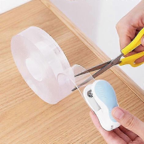 Ruban adhésif transparent super résistant pour la cuisine, la salle de bain, etc., ruban adhésif transparent imperméable, ruban adhésif double face universel pour usage domestique