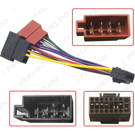 Compatible avec le câble d'alimentation pour lecteur DVD/CD Kenwood, le câble d'enceinte ISO et le câble de mise à niveau audio pour voiture