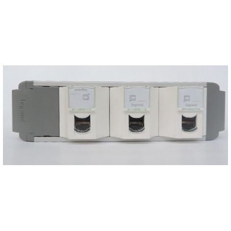 Bloc nourrice - 3 x rj45 cat. 6 ftp - 2 modules - à connecter LEGRAND 053489