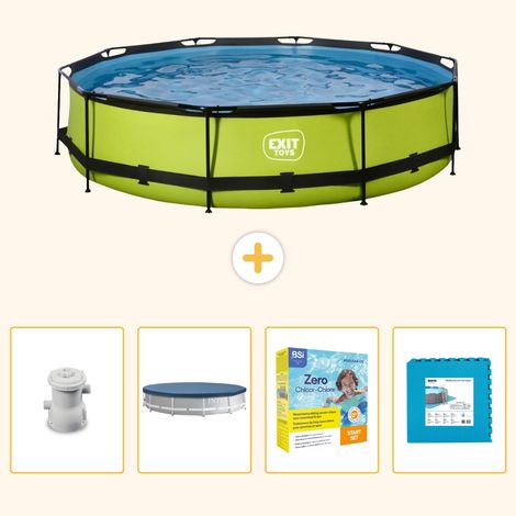 Exit-toys Piscine Exit Ronde - 360x76 cm - 5-pièces S276 (1/5)