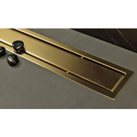 Caniveau de douche en or 24 carats CONFLUO PREMIUM LINE-30x12 cm-12 -- (1/5)