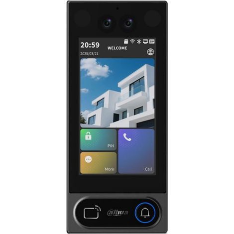 Portero electrónico IP Villa de Dahua con pantalla táctil de 5 pulgadas y reconocimiento facial