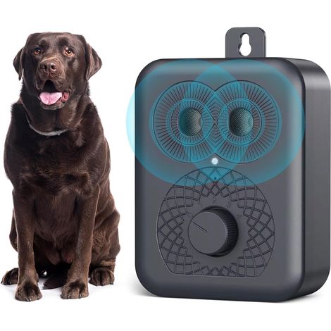 Pour Dispositif Anti Aboiement, Rechargeable avec 4 modes, Répulsif Chien avec double ultrasons puissant , détecteur d'aboiements automatique, 9 métres de portée, Etanche pour Exterieur ou Interieur (1/5)