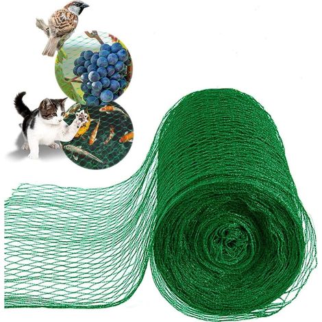 TrAdE Shop Traesio - Set 2pz Rete In Polietilene Anti Animali Maglia 1x10mt Verde Protezione Piante Orto 134613 -