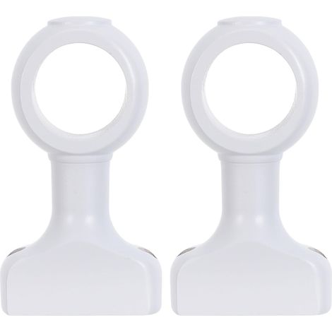 Support Tringle Rideau Bois Blanc 35mm 2 Pièces Fixation Murale (1/5)