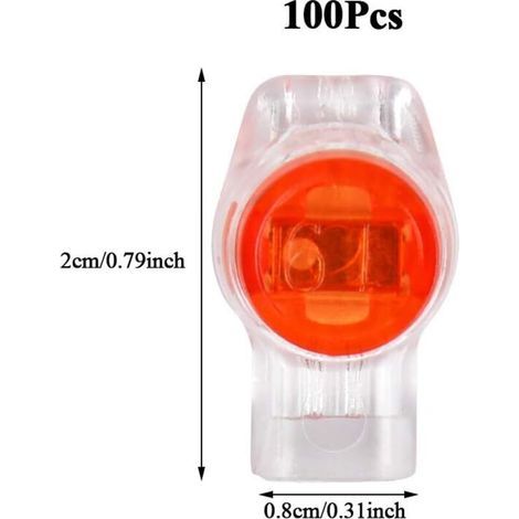 100 Stück UR K3 Kabelverbinder, Schnellverbinder, wasserdichte Klemmen (3 Löcher, rot) (1/4)