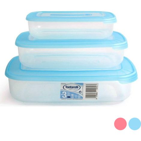 1PZ CONTENITORE RETTANGOLARE IN PLASTICA SET 'FRIGO BO acqua trasparente (1/3)