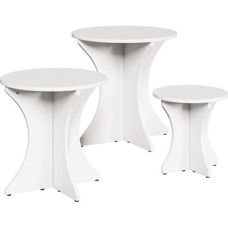 Couchtisch 3 pcs Weiß