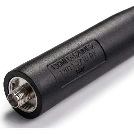 Antenna tattica pieghevole da 47 cm con connettore SMA-F, doppia banda 136-520 MHz VHF UHF.