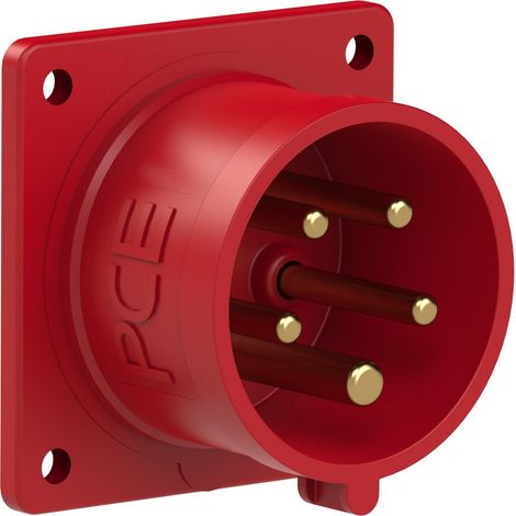 Clavija de panel recta 16A 400V 3P+Z+N IP44