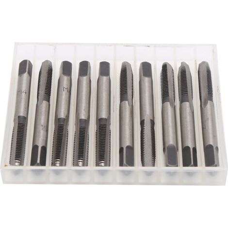 10 tarauds métriques manuels M4 en acier au carbone pour machines-outils et fournitures industrielles (1/5)