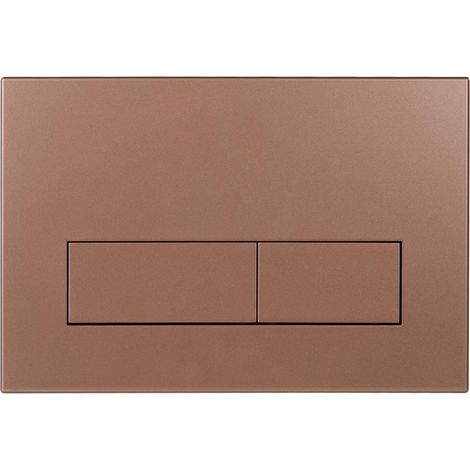 Plaque de Commande WC, Compatible, UP300 et UP320, avec Double Chasse, Équipée d'un Set de Leviers de Chasse et d'un Cadre d'Installation, Dimensions 245 × 164mm.(Bronze)