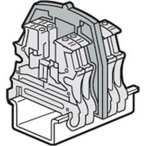 Legrand 37560 - Separating and insulated partition - Viking rod block 3 screws - 1 entry/1 exit/pitch 5,6,8,10