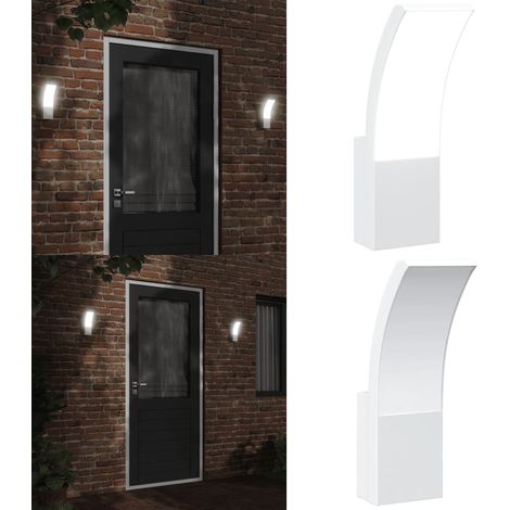 LED-Außenwandleuchte Weiß Aluminiumdruckguss - LED-Lampe - Außenleuchte - Wandleuchte - Gartenbeleuchtung - Edelstahl - Home & Living (1/5)