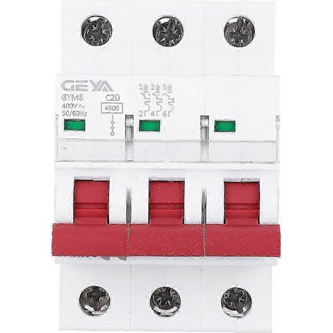 Disjoncteur Miniature GYM8-C45 3P 400VAC 20A, Protection de Circuit avec Barre Omnibus Double Face, Interrupteur Automatique pour Tableau Électrique (1/4)