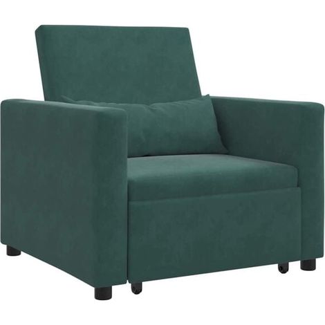 Lit mural simple avec roulettes en velours vert foncé – Lit escamotable gain de place pour chambre, salon ou bureau (1/5)