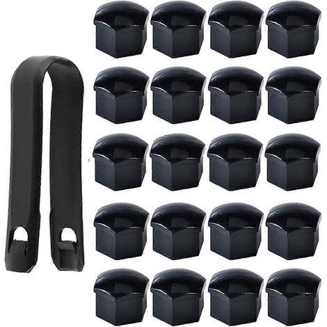 Cache-écrous de roue pour Chevrolet Corvette C8 2020-2025 - Noir brillant