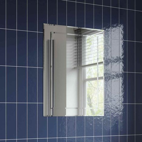 Bathroom Mirror Rectangular Luxury Frameless Wall Mounted 450x600mm (1/4)
