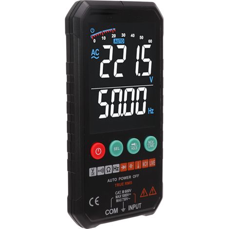 Digitales Multimeter mit automatischer Erkennung, intelligentem Überhitzungsschutz, tragbarem Voltmeter-Tester mit HD-Bildschirm (1/5)