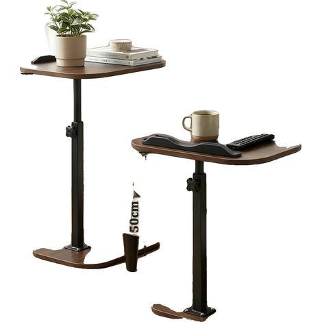 Table d'appoint, Hauteur réglable, Rotation à 360°, 2PCS (1/2)