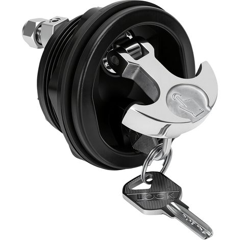 Loquet de Trappe de Bateau avec Poignée en T et Verrou à Clé – Acier Inoxydable et Nylon, Diamètre Extérieur 7,62 cm, Encastrable pour Bateau, Camping-Car et Vivier (1/5)