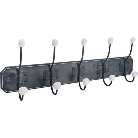 Appendiabiti Ruben 5 ganci - Grigio scuro - Atmosphera créateur d'intérieur