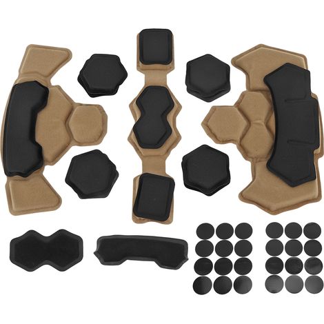 Kit de rembourrage de casque en mousse mémoire, coussin protecteur universel pour moto et vélo, imperméable, couleur sable. (1/5)
