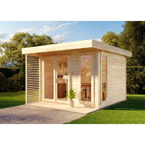 Abri de jardin Aldo D Naturel , 28 mm Épaisseur paroi 353 x 398 cm