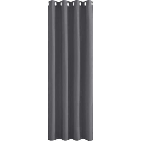 Rideau occultant à œillets – Coloris gris – 140 × 240 cm (1/4)