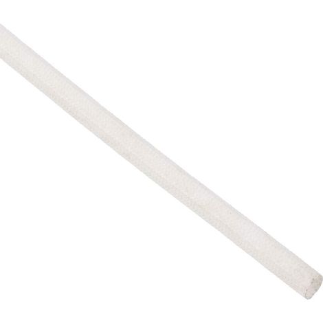 Gaine Isolation Tresse 9.8Pied-4mm Haute Température Silicone Fibre Verre Manchon Blanc (1/5)